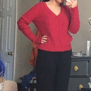 Beautiful red v-neck sweater